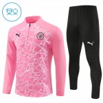 Kinder Manchester City Training Sweatshirts Viertelreißverschluss 2024-25 Rosa